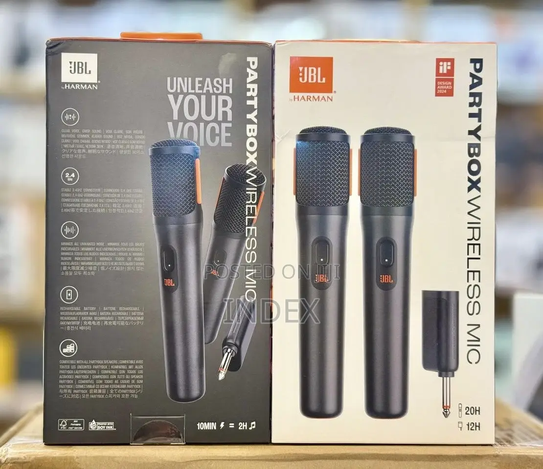 JBL Partybox Wireless Microphone New Model Rechargeable Battery Dual