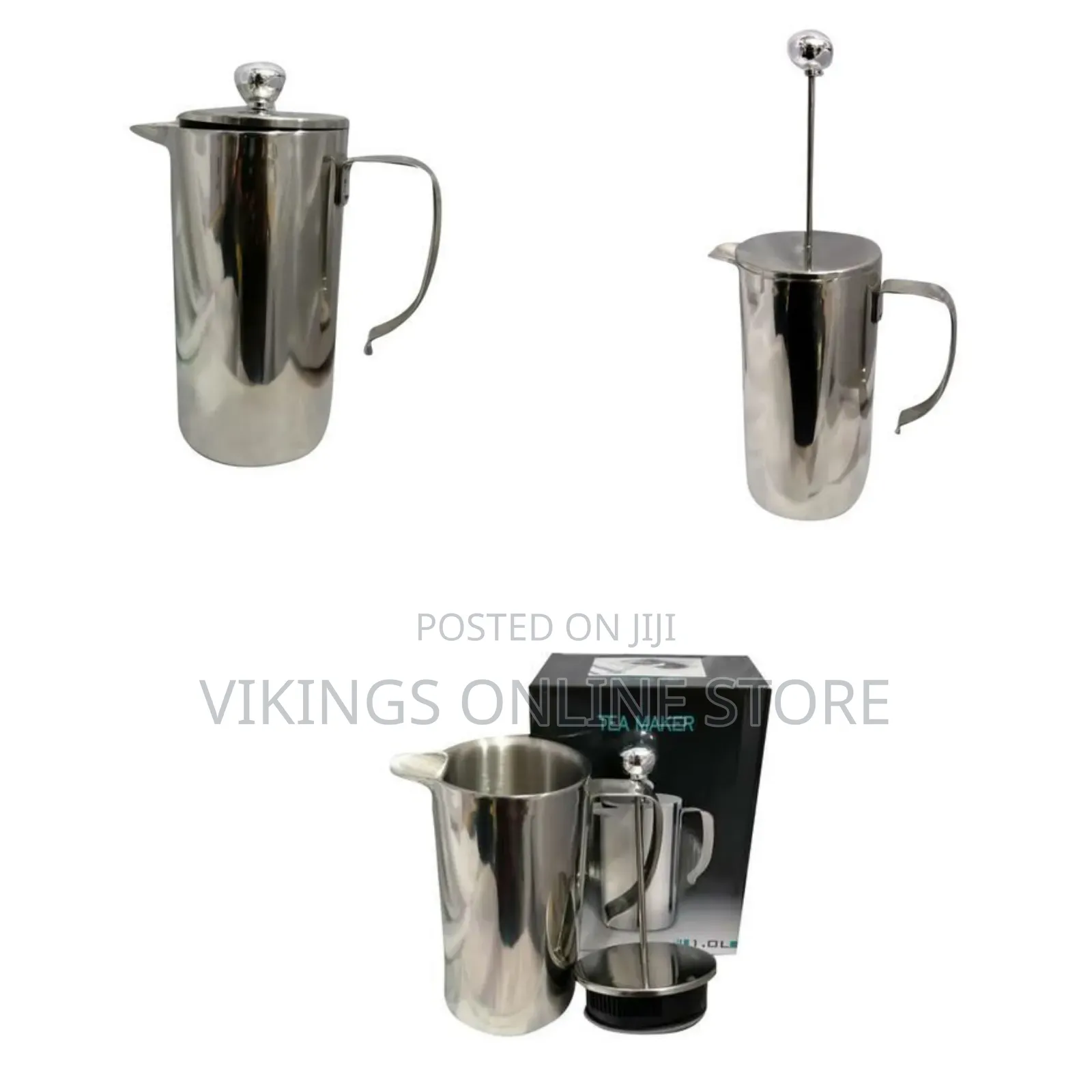 1Litre Stainless Steel French Press Coffee Espresso Tea Maker -Silver