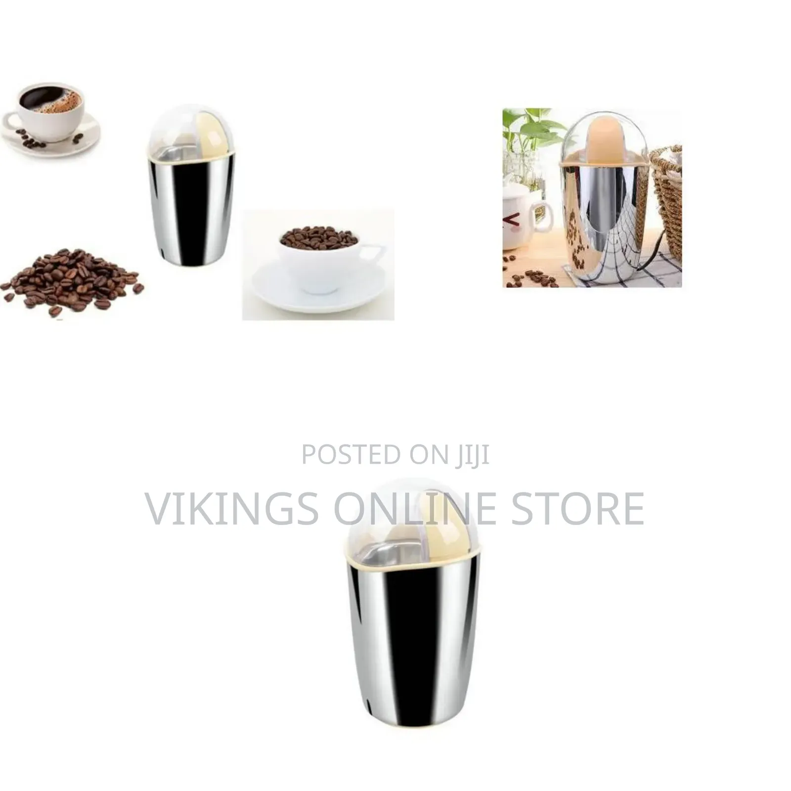 Portable Electric Turbo Stainless Steel Coffee Grinder Maker Beans Mil