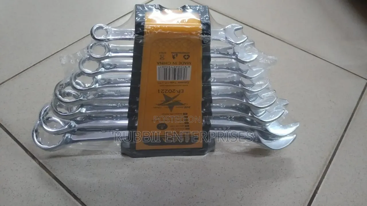 Heavy Duty Combination Wrench 8pc (8,10,12m,14,17,19, 22,24mm)