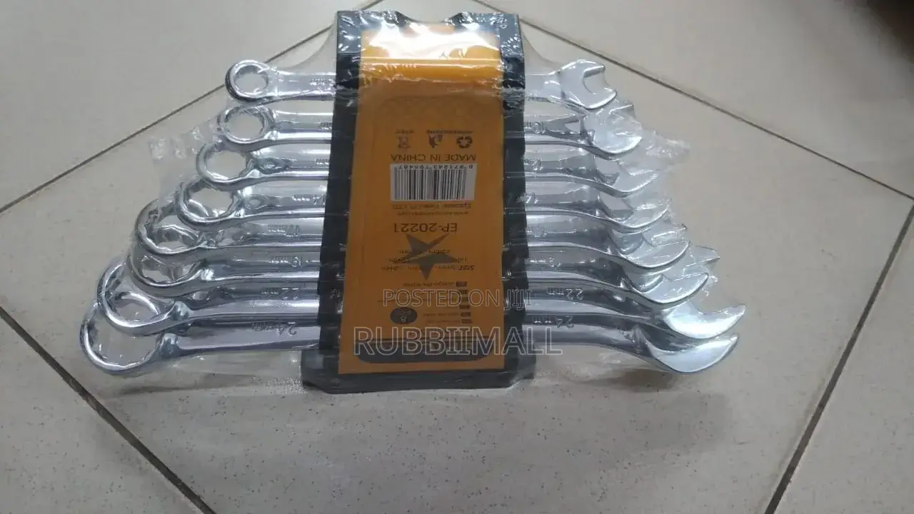 Heavy Duty Combination Wrench 8pc (8,10,12m,14,17,19, 22,24mm)
