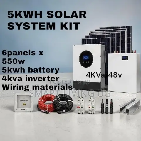 5kWh Lithium Solar System Kit – 4kVA Hybrid Inverter Complete Setup