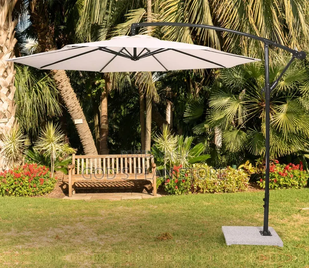 Heavy Patio Umbrella Square Stand Outside Garden Umbrellas