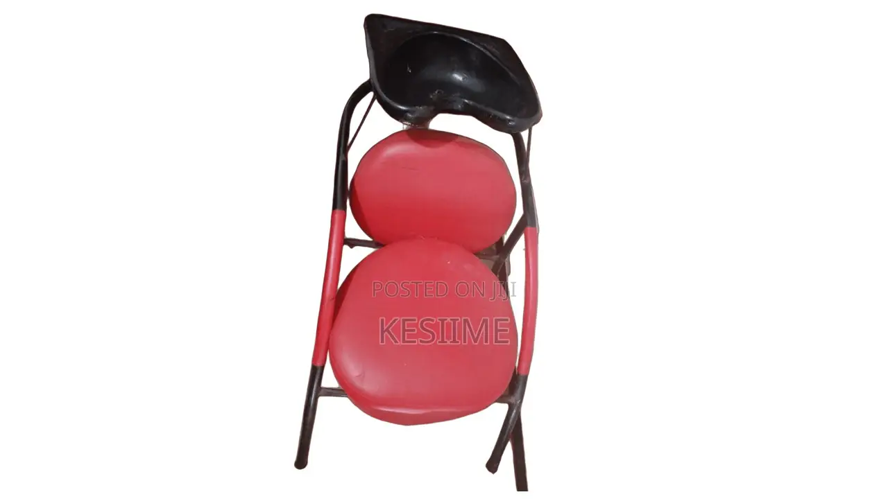 Salon Hair Washing Sink Chairs Red Black