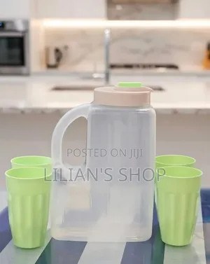 4L Plastic Water Fridge Bottle With 4cups