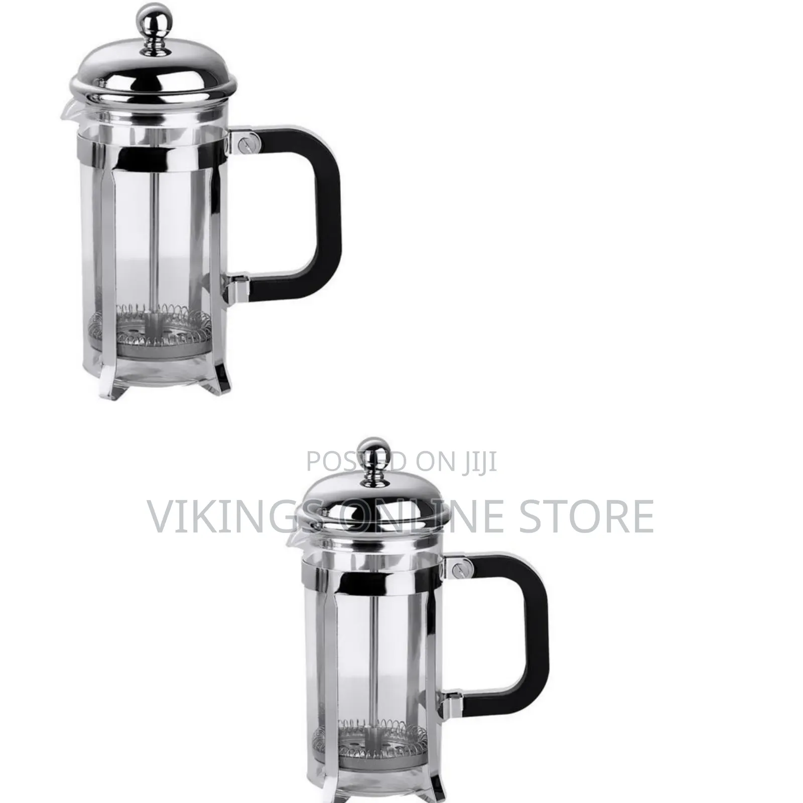 Stainless Steel French Press Coffee Espresso Tea Maker, 600ml, Silver