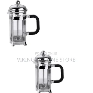 Stainless Steel French Press Coffee Espresso Tea Maker, 600ml, Silver