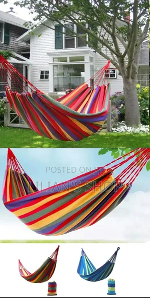 Striped Canvas Hammock