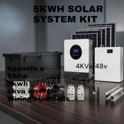 5kWh Lithium Solar Kit – 4kVA Hybrid Inverter, Panels & Accessories