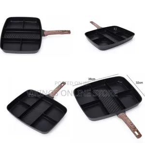 Multi Section Frying Pan Non Stick 5 in 1, Multifunctional Breakfast