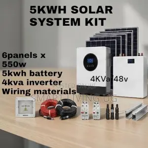 All-in-One 5kWh Lithium Solar Kit – 4kVA Hybrid Inverter & Materials