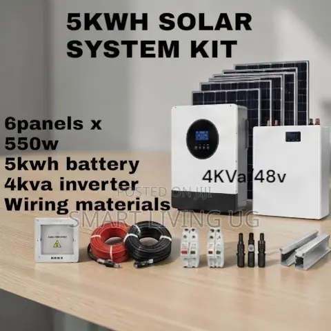 All-in-One 5kWh Lithium Solar Kit – 4kVA Hybrid Inverter & Materials