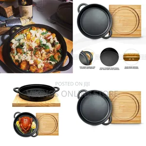 Crystals Cast Iron Cookware Frying Pan Grill Backing Pot Skillet Plate