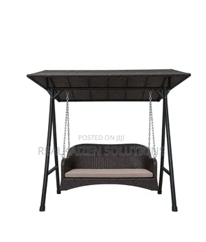 Premium Outdoor Rattan 2-Seater Swing Chair With Canopy