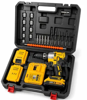 36V Cordless Drill Machine Kit With 2 Lithium Batteries, Charger