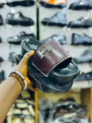 Pair of Black Leather Hermes