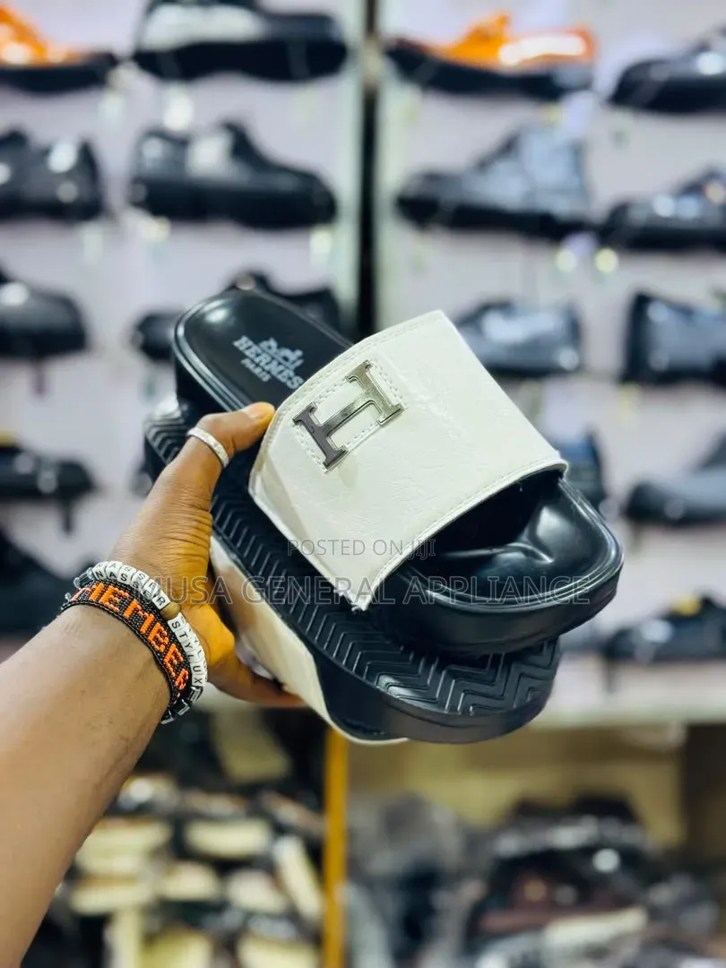 Pair of Black Leather Hermes