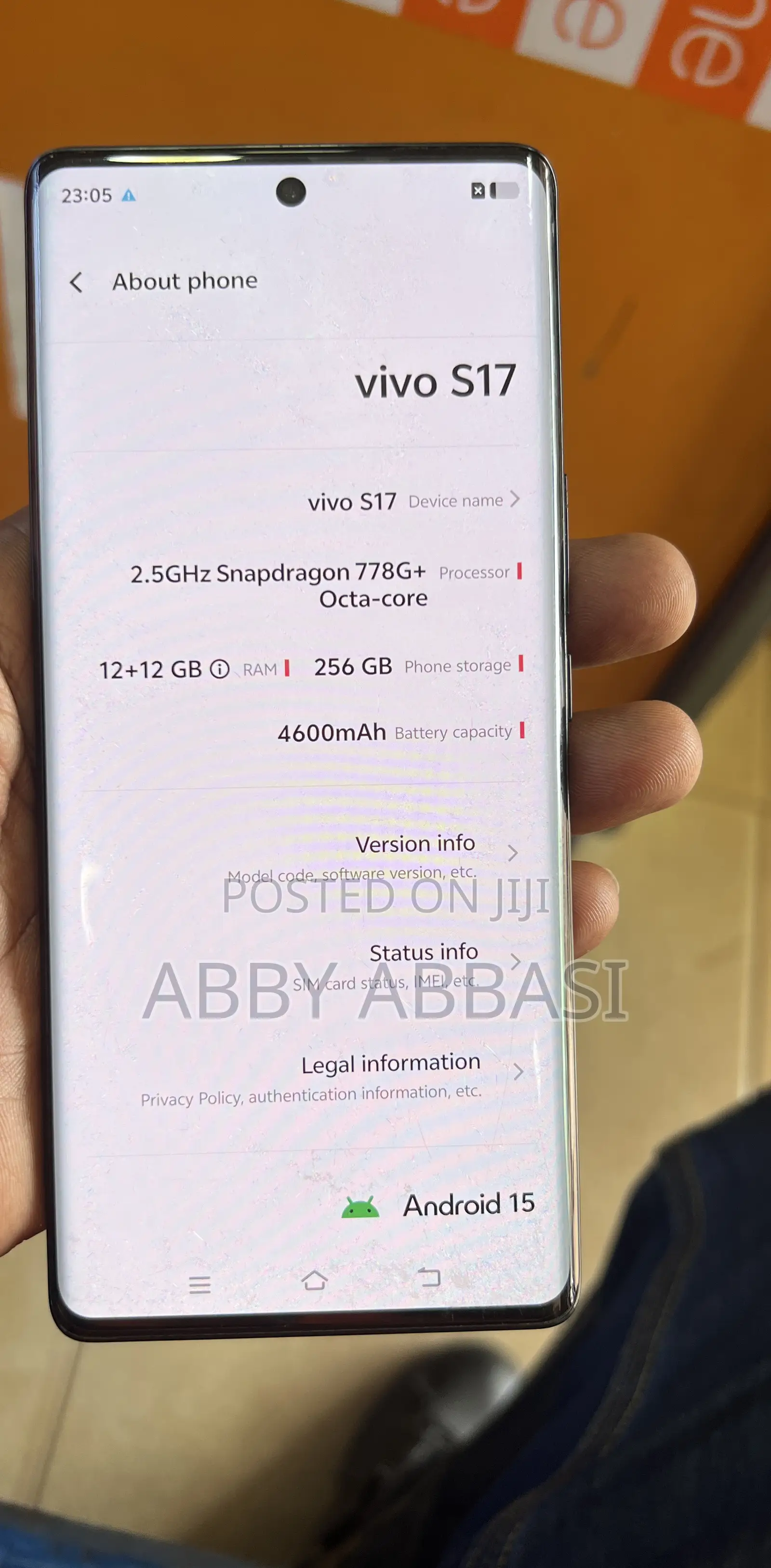 Vivo S17 256 GB Black