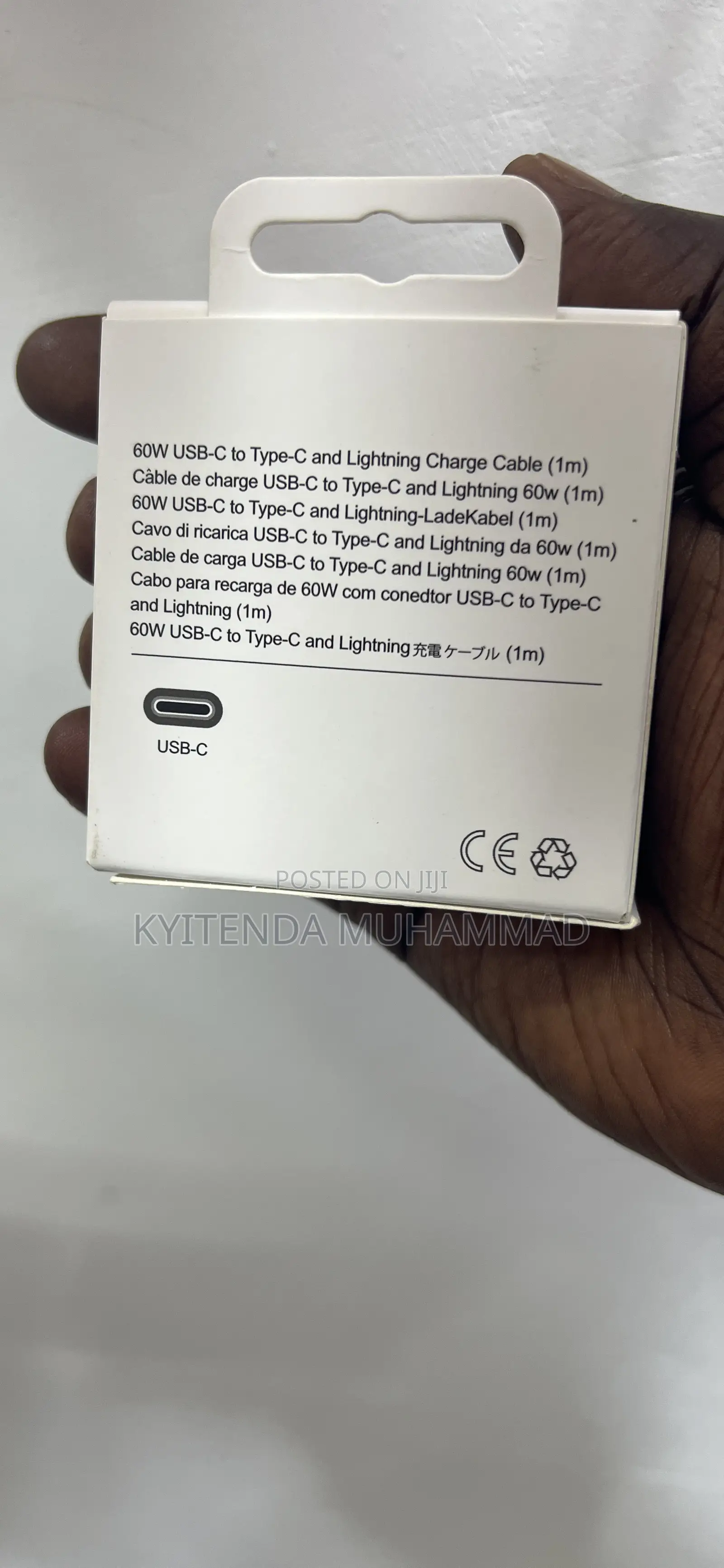 USB to Type C and Lightning 60w Charge Cable