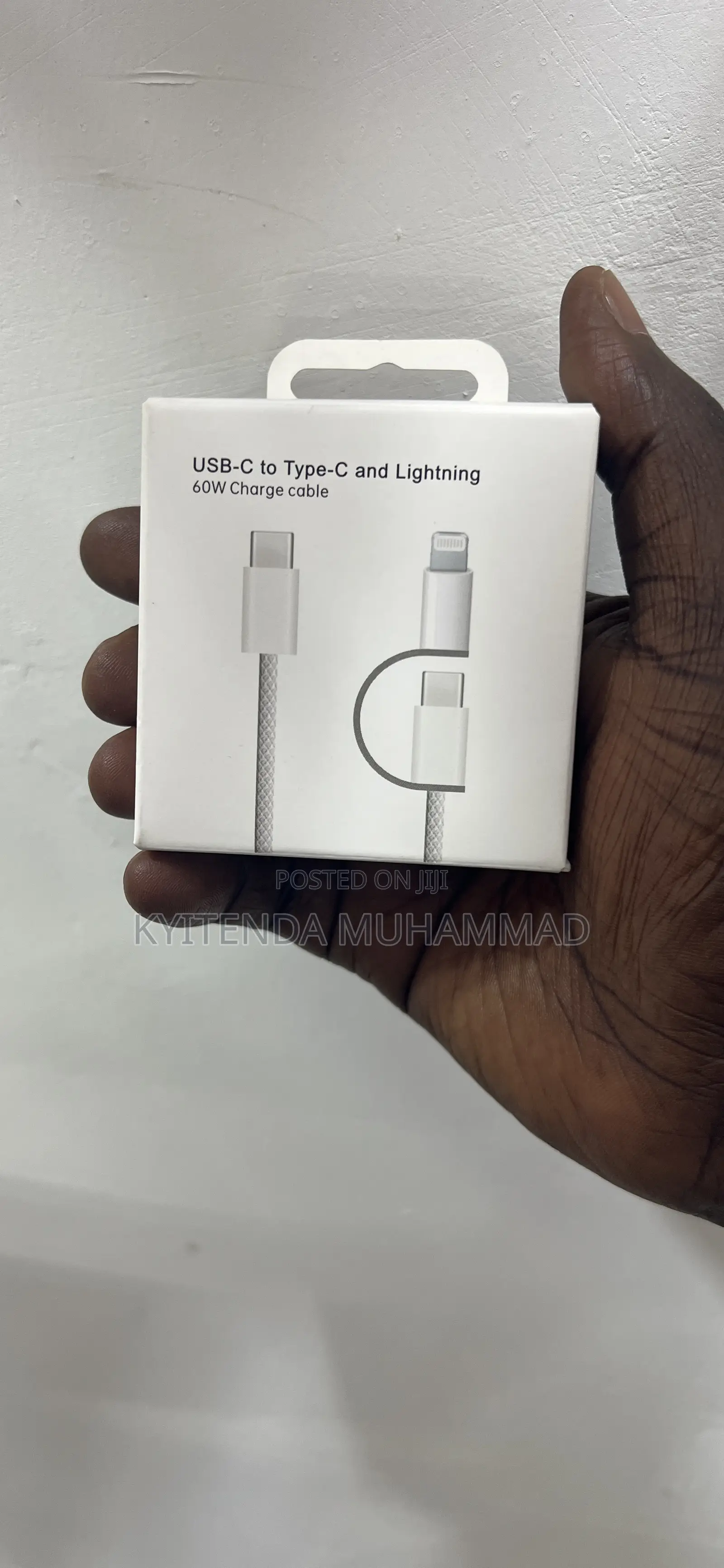 USB to Type C and Lightning 60w Charge Cable