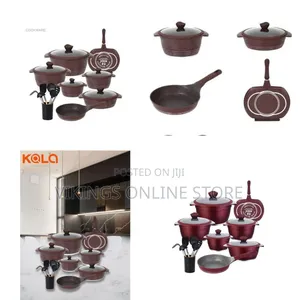 Rockland 22 Pieces of Granite Aluminium Non Stick Casserole Pot Bowl