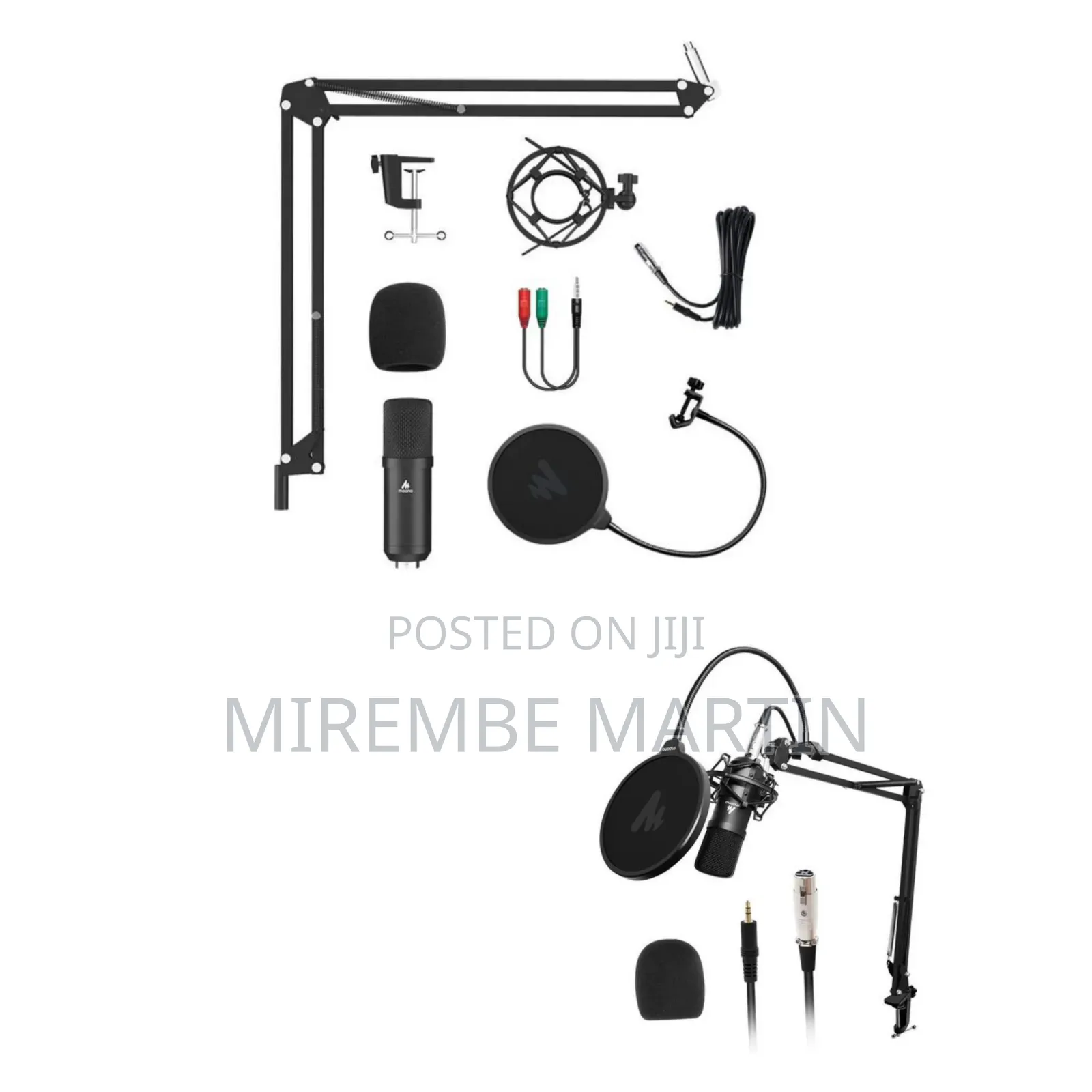 MAONO Au-A03 Condenser XLR Microphone Kit Podcast Mic With Boom
