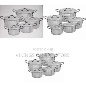 10 Pieces Stainless Steel Saucepans Cookware Pots Pans- Silver