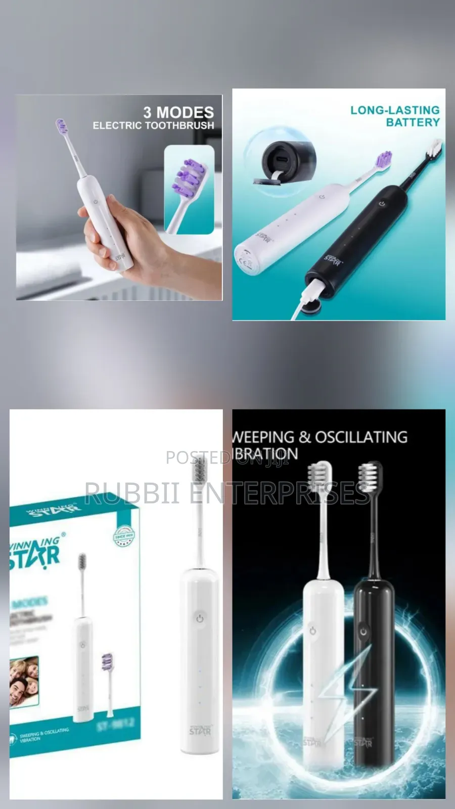 Winning Star ST-9812 Is a 3-Mode Rechargeable Electric Toothbrush