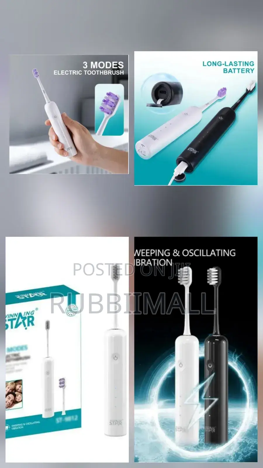 Winning Star ST-9812 Is a 3-Mode Rechargeable Electric Toothbrush