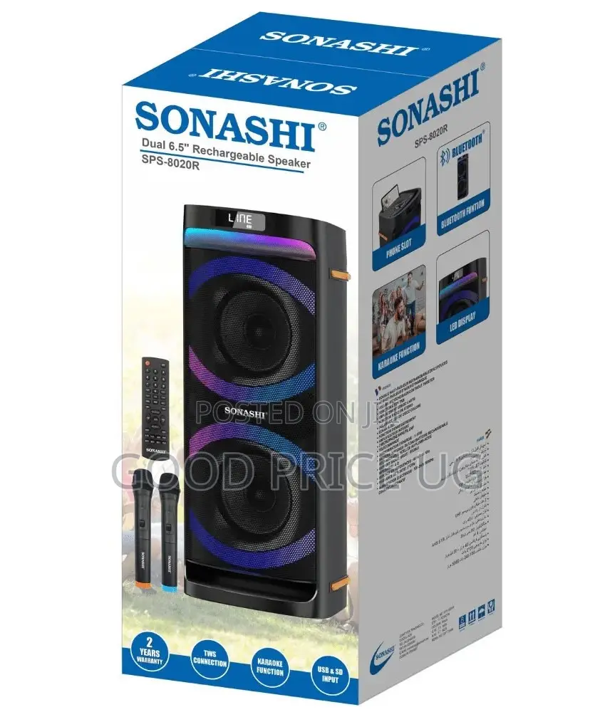 Sonashi Dual 6.5" Rechargeable Bluetooth Speaker