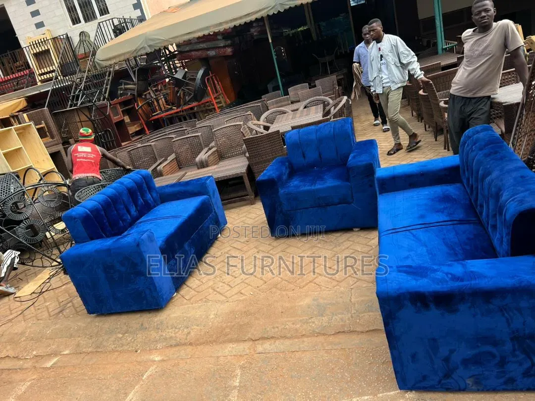 Blue and Black Colour Sofas