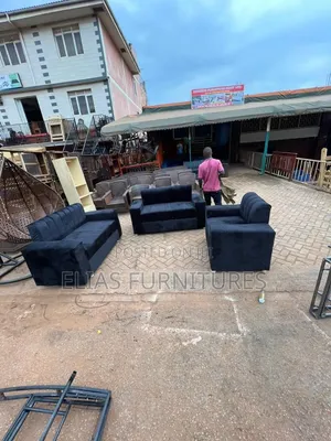 Blue and Black Colour Sofas
