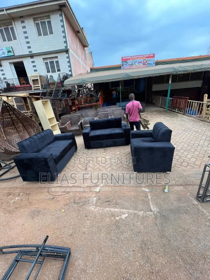 Blue and Black Colour Sofas