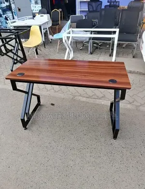 Office Table 1.2m Study Table Brown | Computer Desk Free Delivery