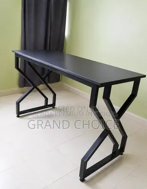 Office Desk 1.2m Black Metal X-Leg | Study Table