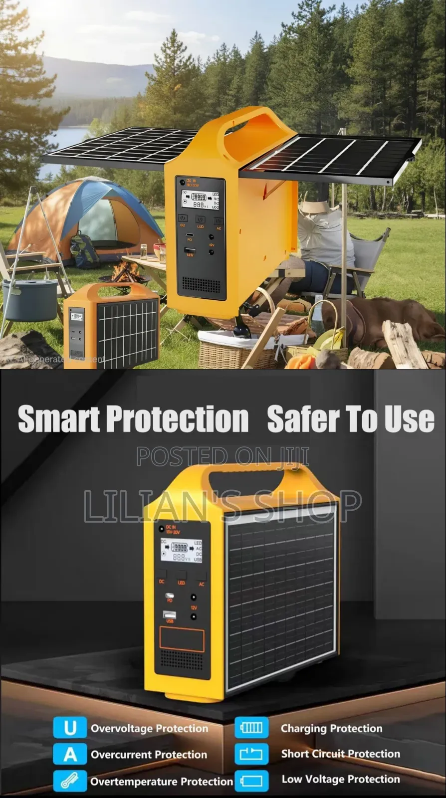Eg013Li 100W Portable Power Station Solar Generator.