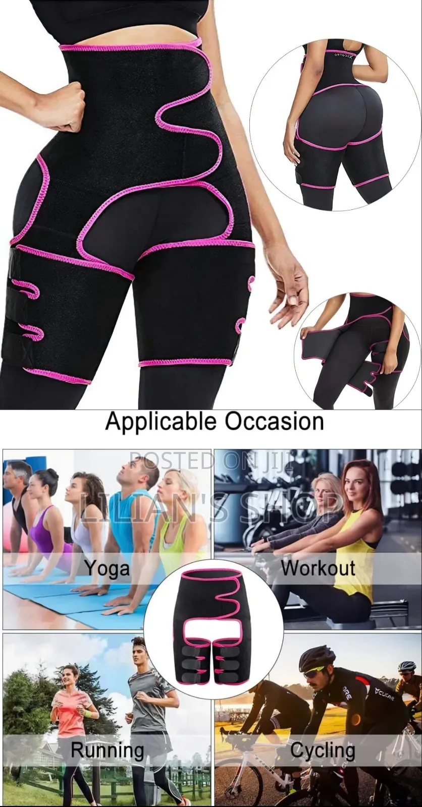 3 in 1 D Slimming Abdomen Waist Leg Belt Lifting Hip Girdle