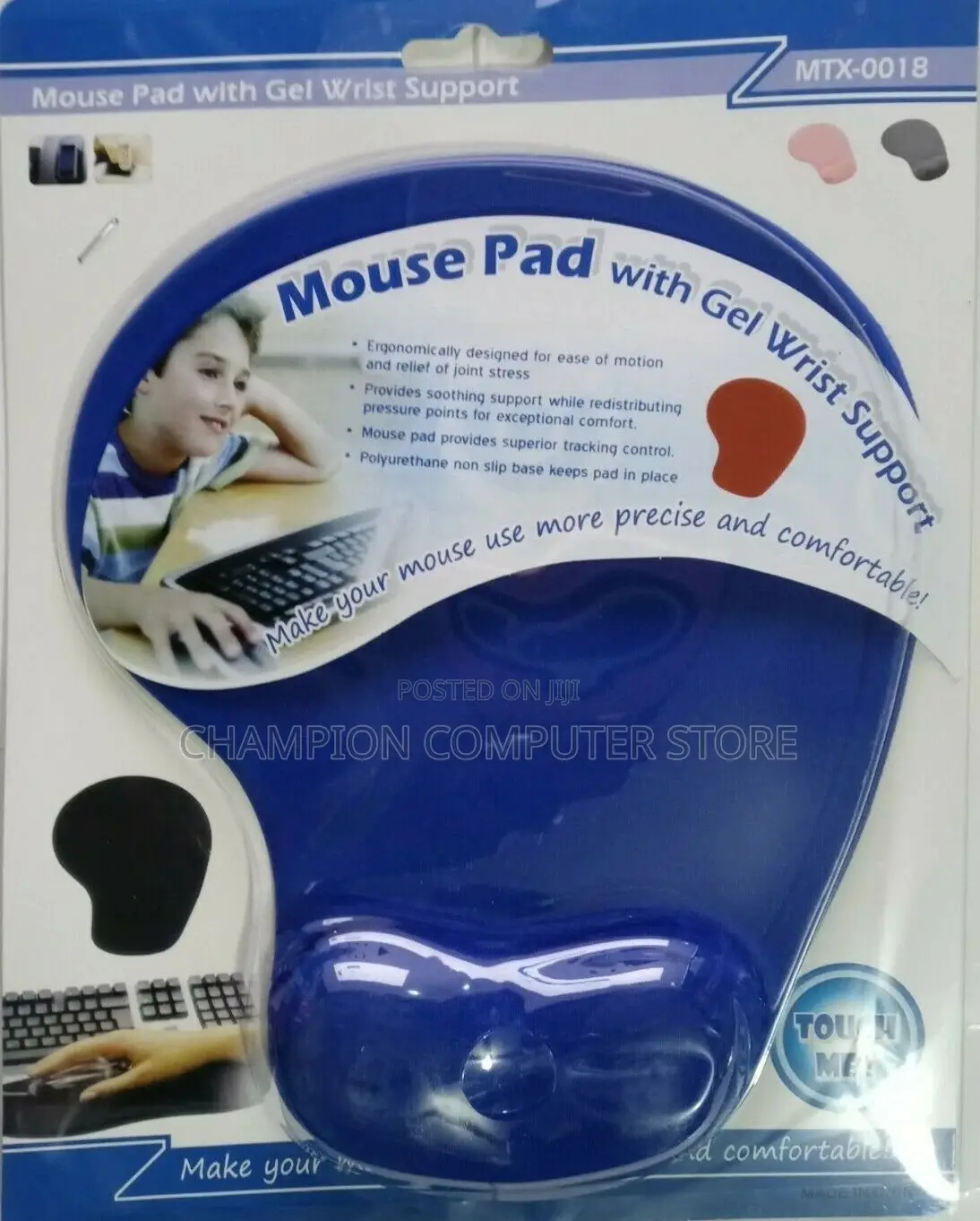 Mouse Pad With Gel Wrist Support G-01