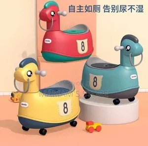 Baby Potty Features a Fun, Cute Horse Design With a Support Handle