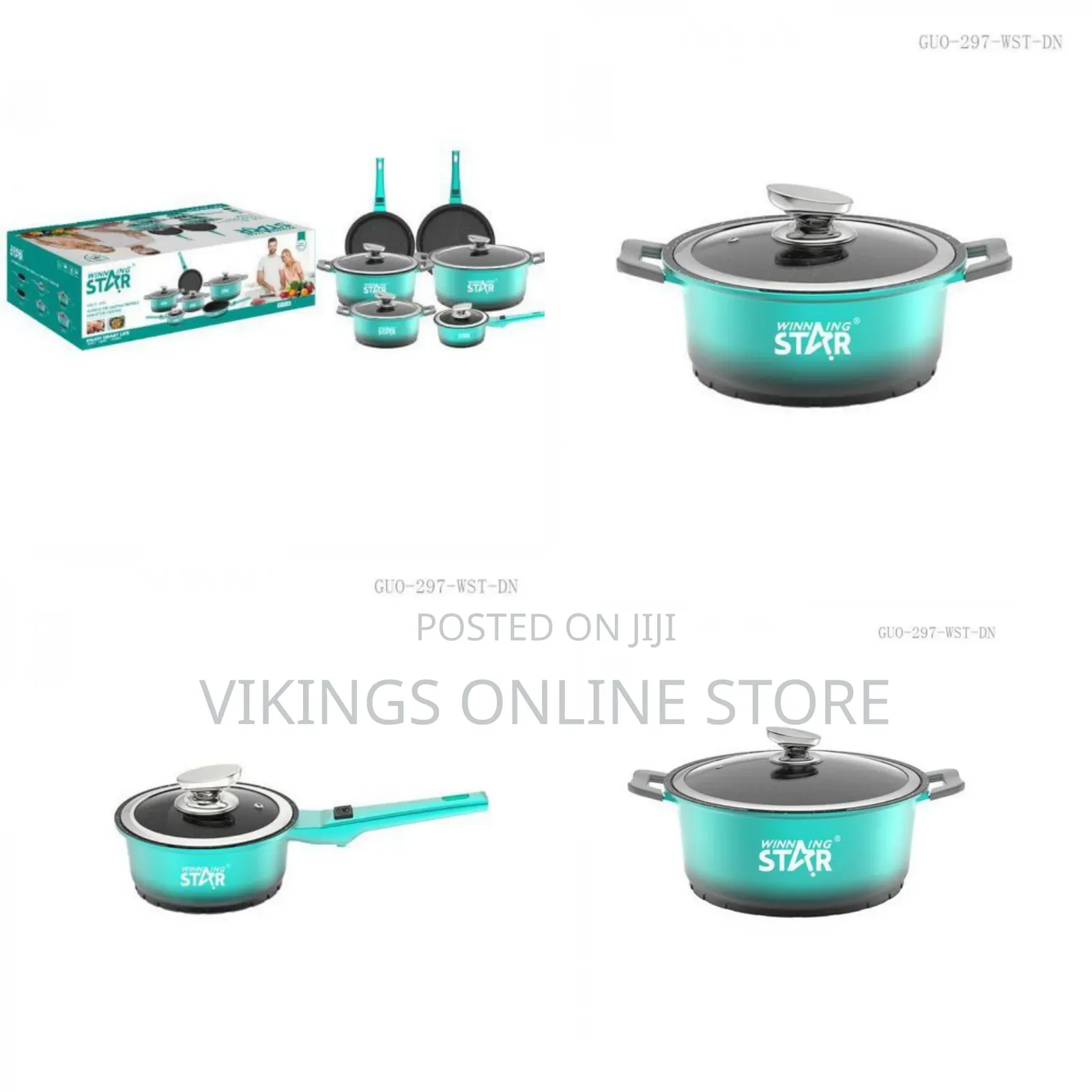 Winningstar Non-Stick Saucepans Cookware Set With Milk Pan Soup Pot