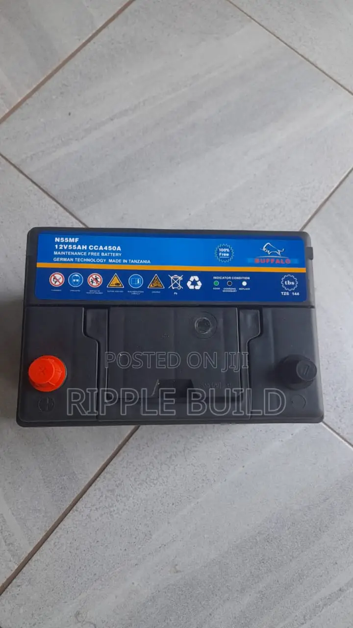Buffalo N55/R Right Hand Car Battery 450CCA 12V