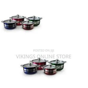 8 Piece Stainless Steel Saucepans Cookware Pots, Multi-Colours