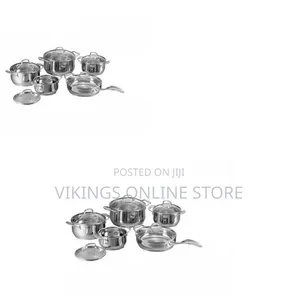 9 Piece Stainless Steel Saucepans Cookware Pots, Silver