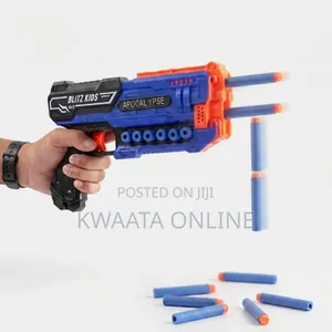 Kids' Foam Dart Shooting Toy Gun With 12 Darts Soft Bullets
