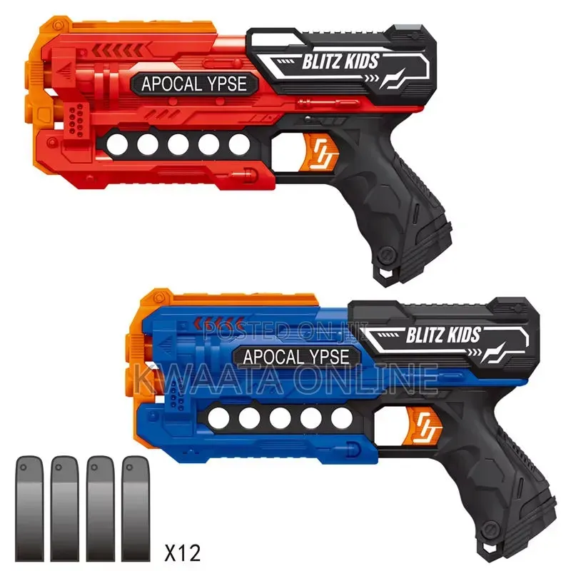 Kids' Foam Dart Shooting Toy Gun With 12 Darts Soft Bullets