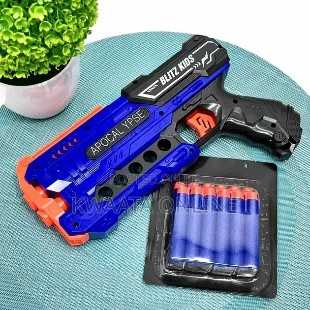 Kids' Foam Dart Shooting Toy Gun With 12 Darts Soft Bullets