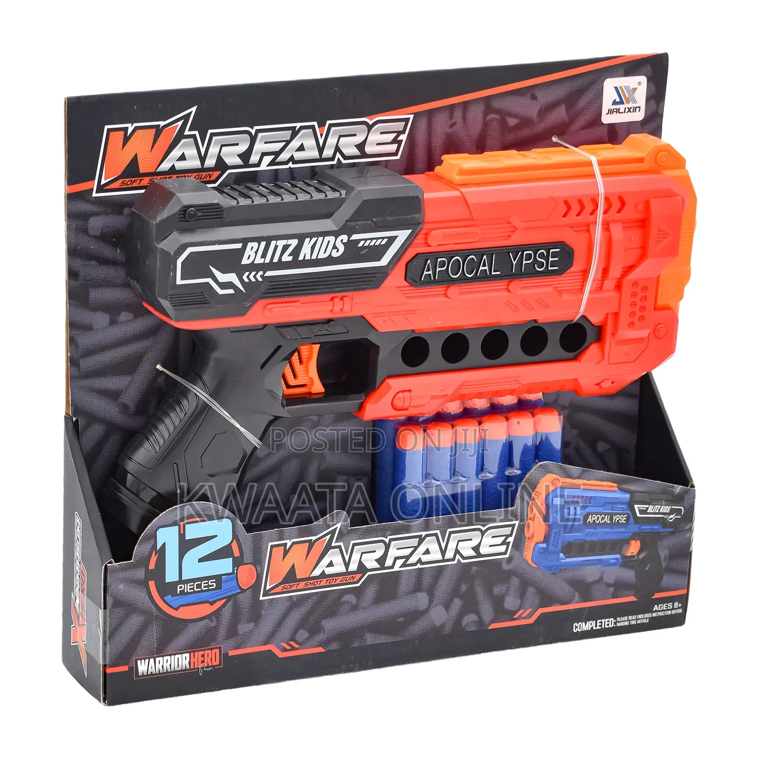 Kids' Foam Dart Shooting Toy Gun With 12 Darts Soft Bullets