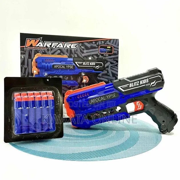 Kids' Foam Dart Shooting Toy Gun With 12 Darts Soft Bullets