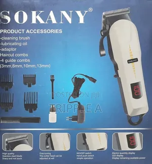 Premium Sokany Rechargeable Hair Clipper