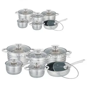 Kaisa Villa 12 PC Stainless Steel Cookware Pots and Frying Pan